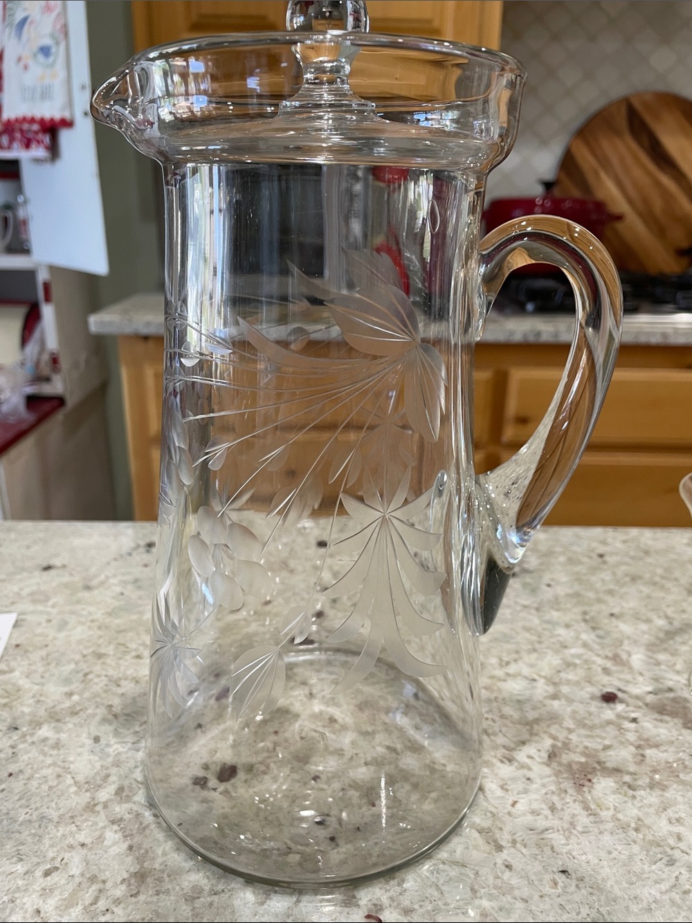 William Yeoward Beautiful covered crystal pitcher